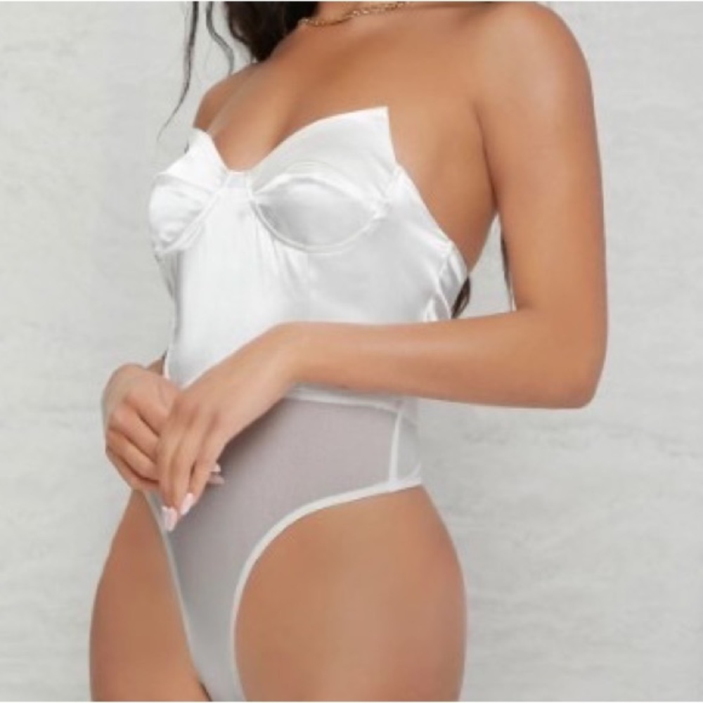 White Satin Bodysuit